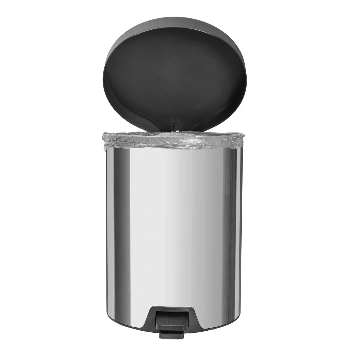 Lixeira com Pedal Tramontina New em Aço Inox com Acabamento Polido 12 L