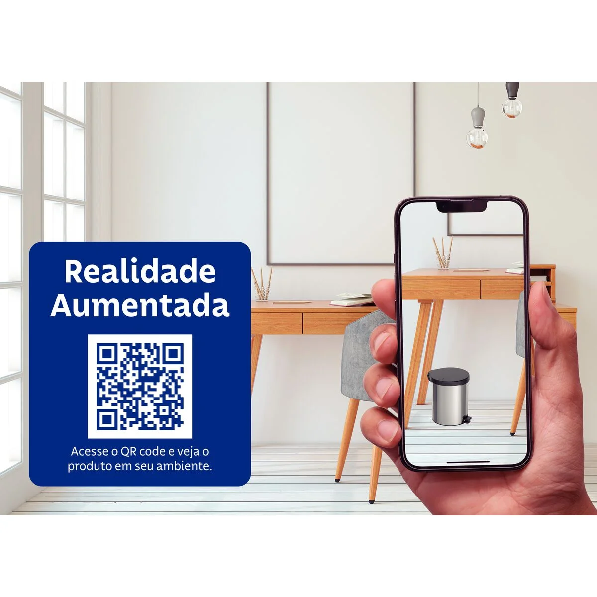 Lixeira com Pedal Tramontina New em Aço Inox com Acabamento Polido 12 L