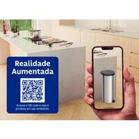 Lixeira com Pedal Tramontina New em Aço Inox com Acabamento Polido 30 L