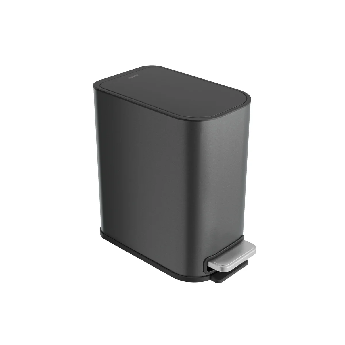 Lixeira com Pedal Tramontina Tipo D Slim em Aço Inox Black Matte 5 L
