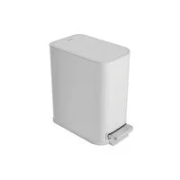 Lixeira com Pedal Tramontina Tipo D Slim em Aço Inox White 5 L