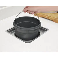Lixeira de Embutir Tramontina Clean Square em Aço Inox com Balde Plástico 5 L