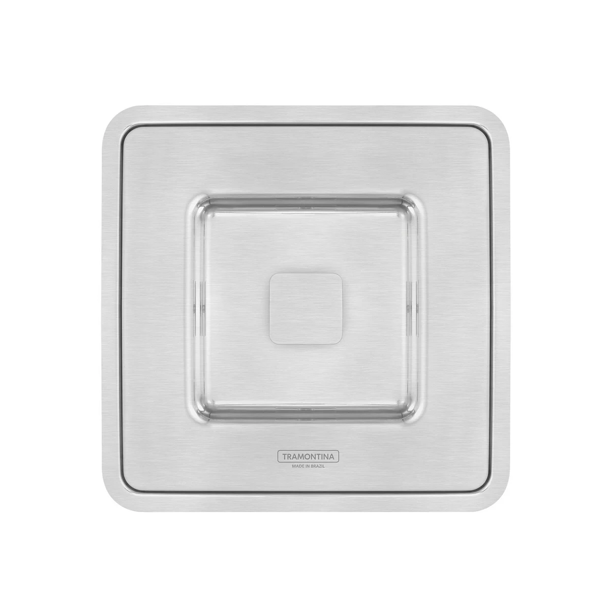 Lixeira de Embutir Tramontina Clean Square em Aço Inox com Balde Plástico 5 L