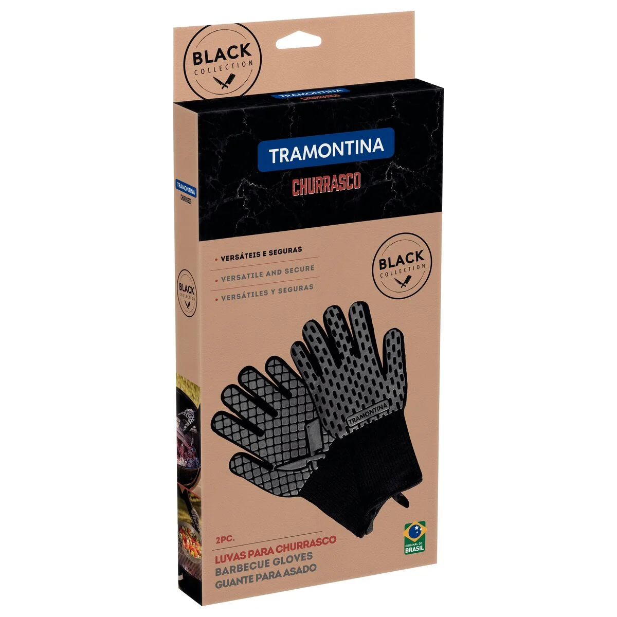 Luva Tramontina Churrasco Black 02 Peças