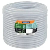 Mangueira Flex 3/4" para Jardim Tramontina Transparente em PVC 3 Camadas 50 m