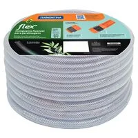 Mangueira Flex para Jardim Tramontina Transparente em PVC 3 Camadas 10 m com Engate Rosqueado e Esguicho