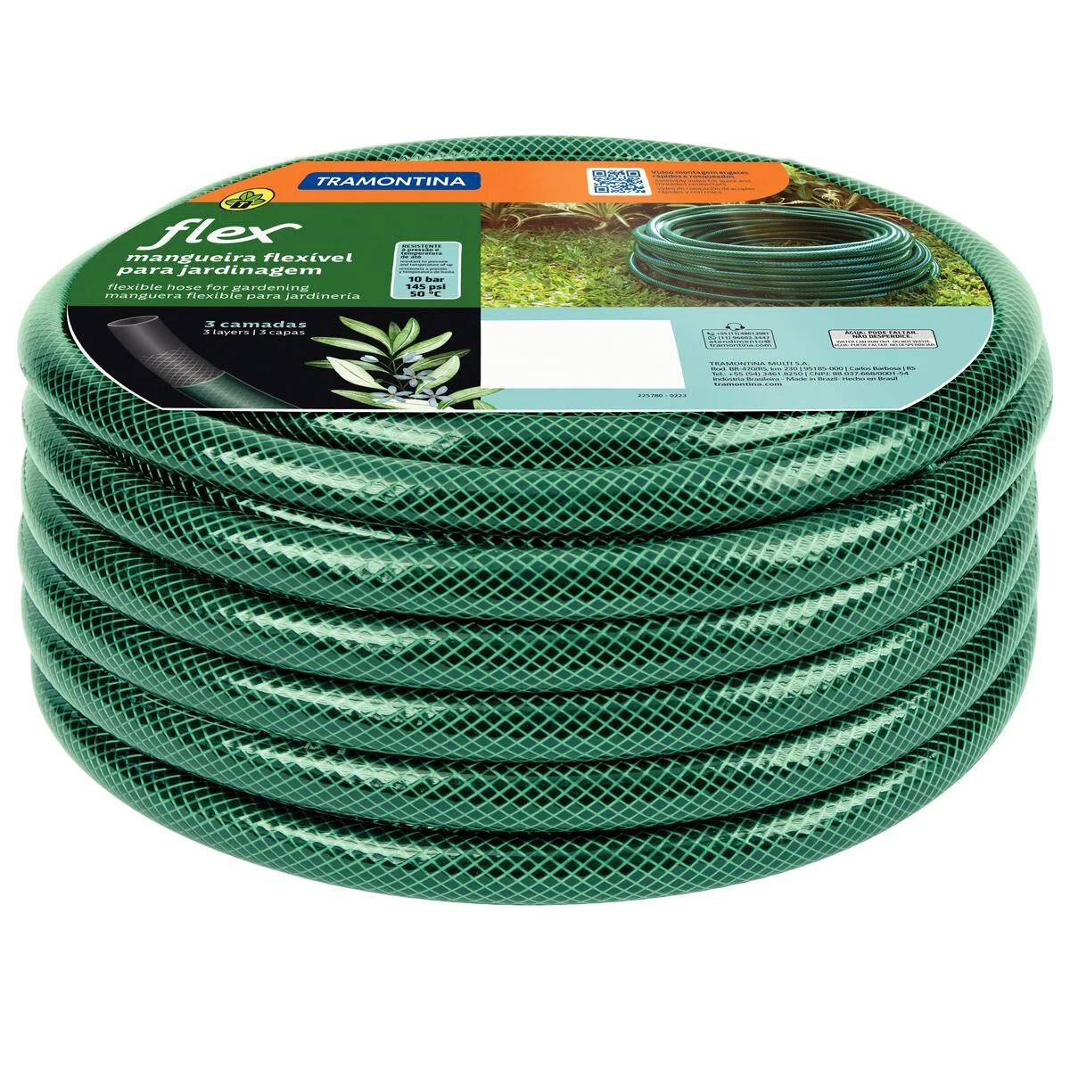 Mangueira Flex para Jardim Tramontina Verde em PVC 3 Camadas 25 m