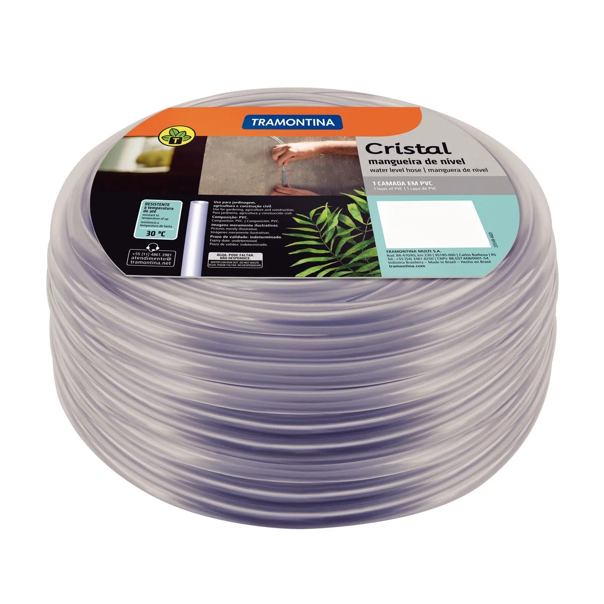 Mangueira de Nível Cristal Tramontina 5/16" x 1 mm 1 camada 50 m