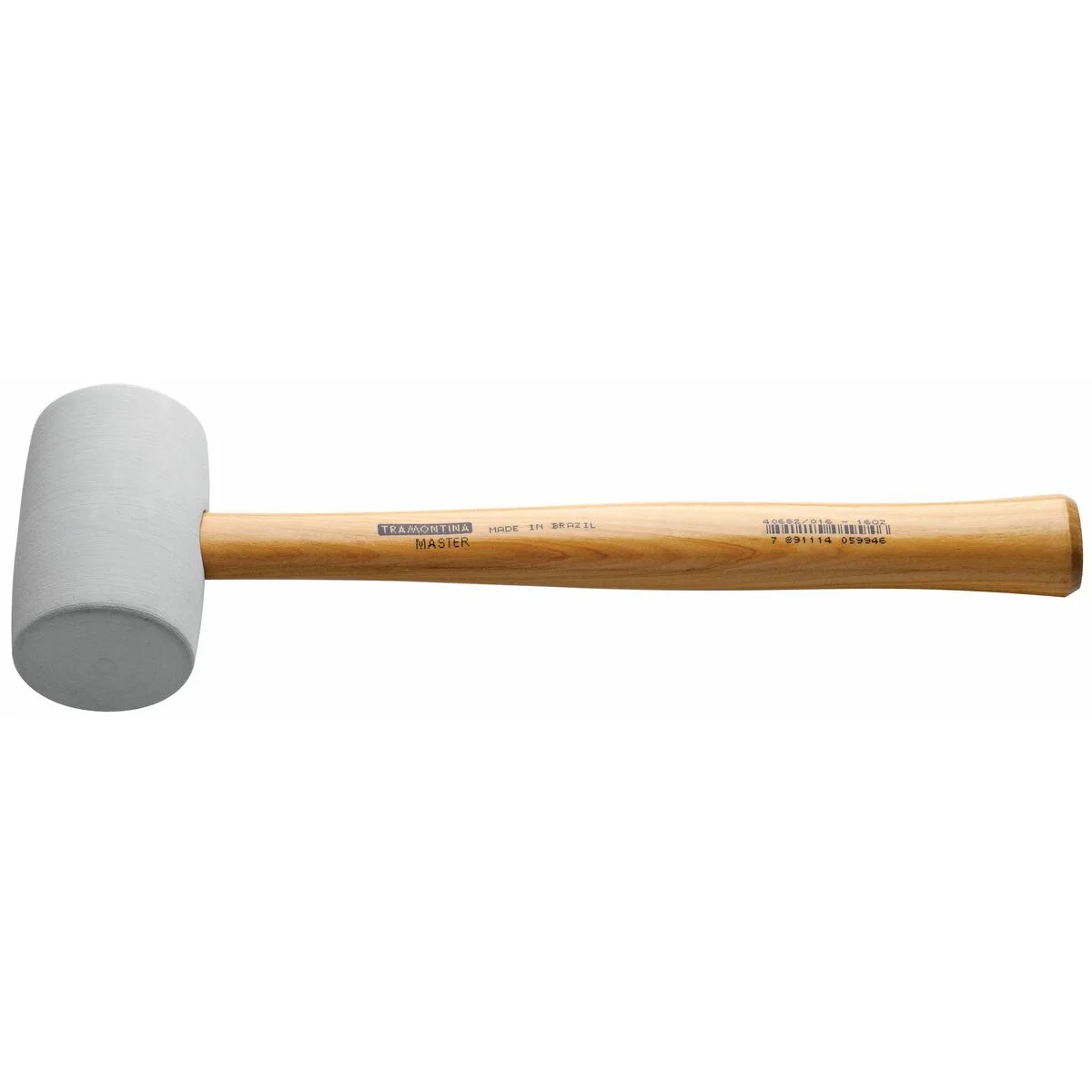 Martelo de Borracha 225 g Tramontina MASTER com Cabo de Madeira Modelo Americano