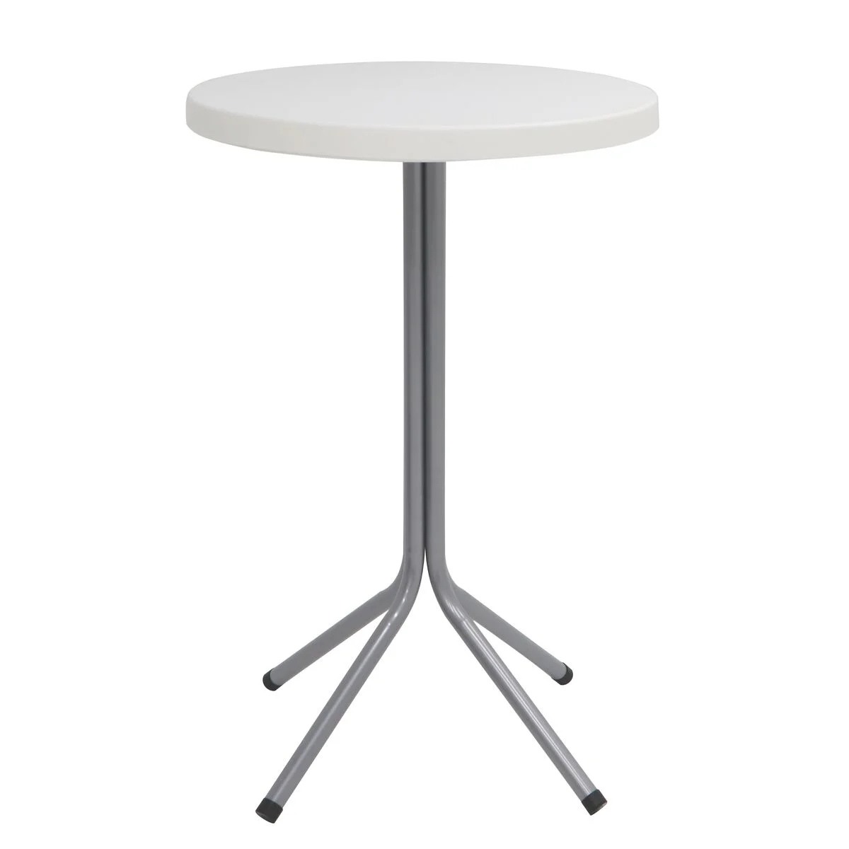 Mesa Redonda Tramontina Summa Sigma Alta em Polipropileno Branco com Base em Aço Carbono