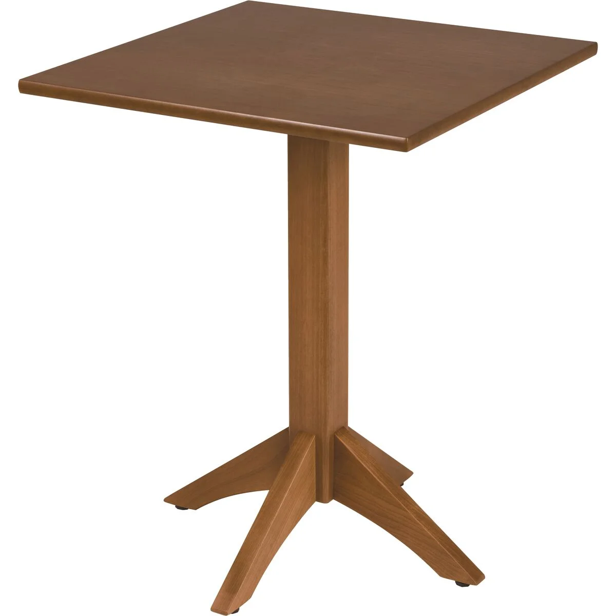 Mesa Tramontina London Coluna Central Quadrada em Madeira Tauari Amêndoa 4 Lugares 60 cm