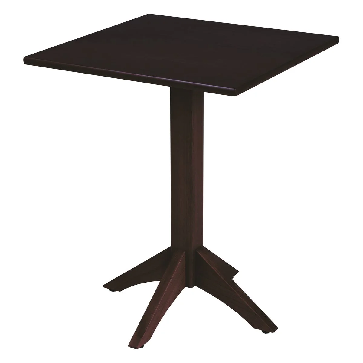 Mesa Tramontina London Coluna Central Quadrada em Madeira Tauari Castanho Escuro 4 Lugares 60 cm