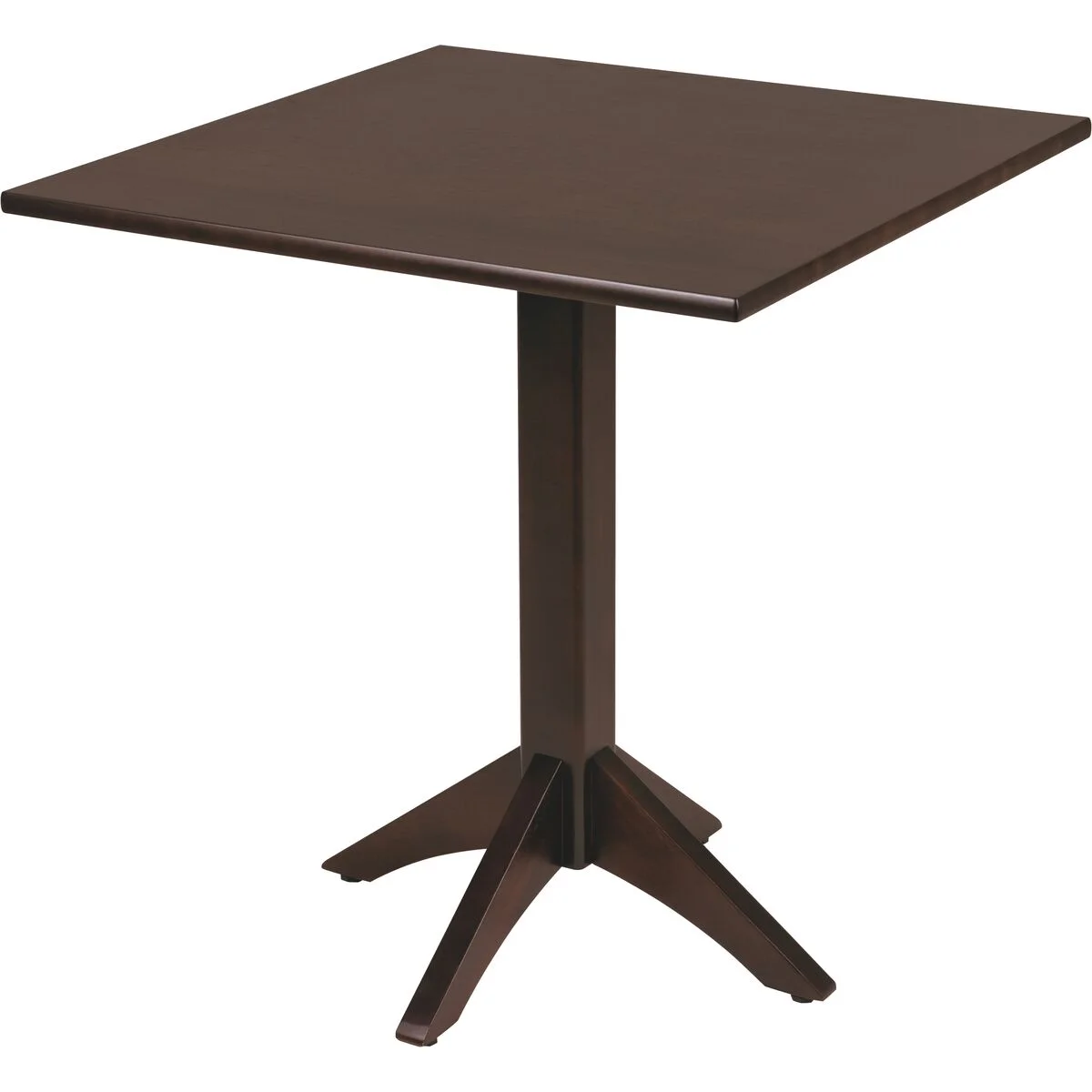 Mesa Tramontina Piazza London Coluna Central Quadrada em Tauari Castanho Escuro 4 Lugares 70 cm