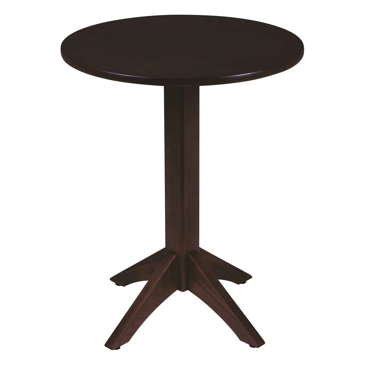Mesa Tramontina Piazza London Redonda em Madeira Tauari Castanho Escuro 2 Lugares 60 cm