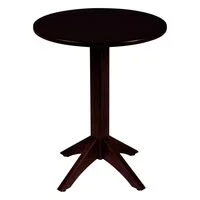 Mesa Tramontina Piazza London Redonda em Madeira Tauari Castanho Escuro 2 Lugares 60 cm