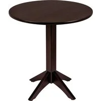 Mesa Tramontina Piazza London Redonda em Madeira Tauari Castanho Escuro 2 Lugares 70 cm