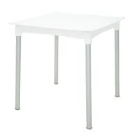 Mesa Tramontina Summa Diana em Polipropileno Branco com Pernas de Alumínio Anodizado