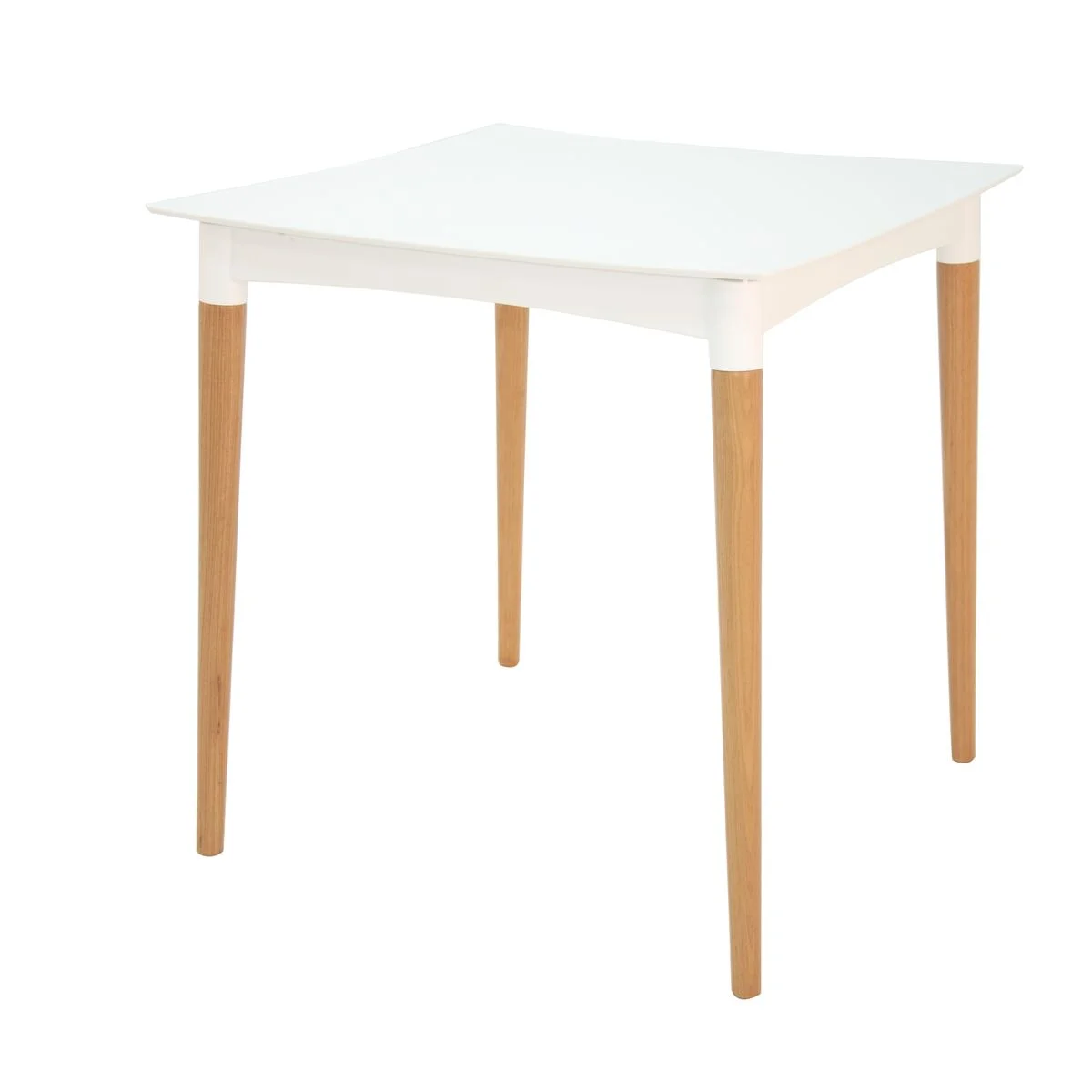 Mesa Tramontina Summa Diana em Polipropileno Branco com Pernas de Madeira