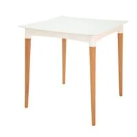 Mesa Tramontina Summa Diana em Polipropileno Branco com Pernas de Madeira