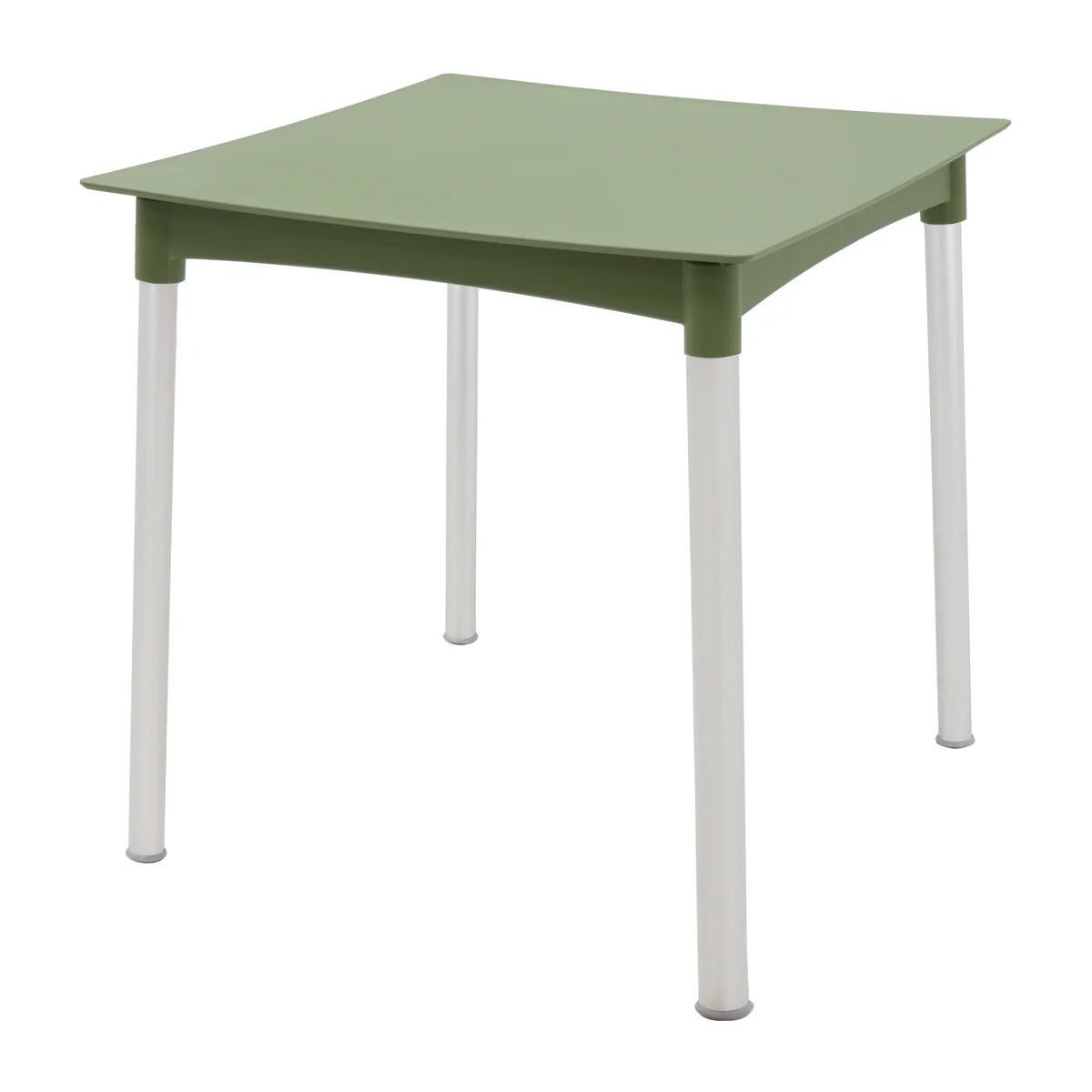 Mesa Tramontina Summa Diana em Polipropileno Verde Oliva com Pernas de Alumínio Anodizado