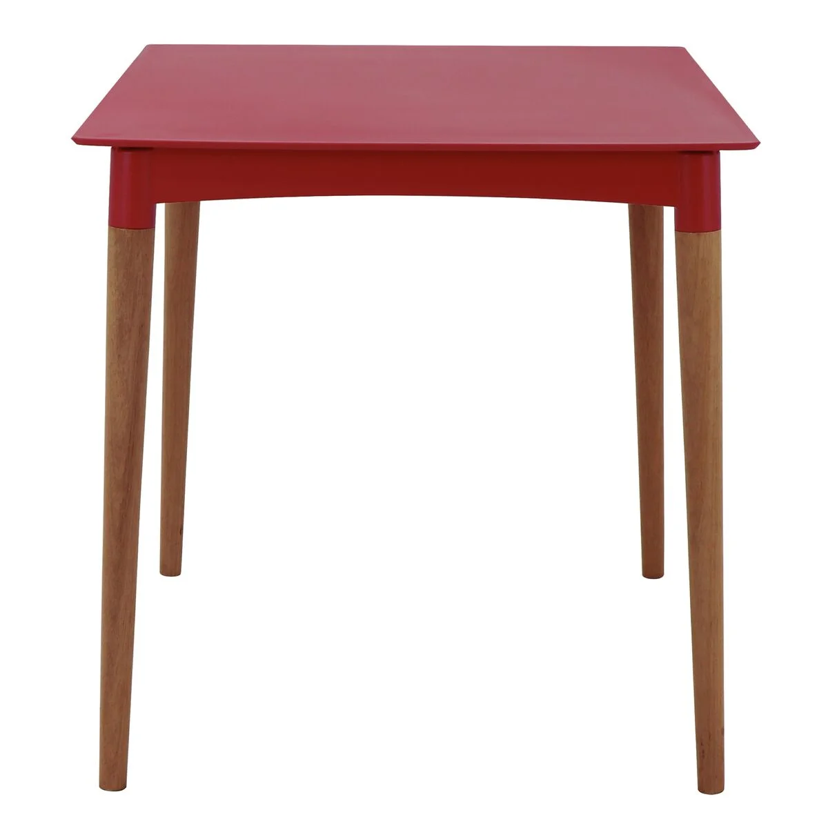 Mesa Tramontina Summa Diana em Polipropileno Vermelho com Pernas de Madeira