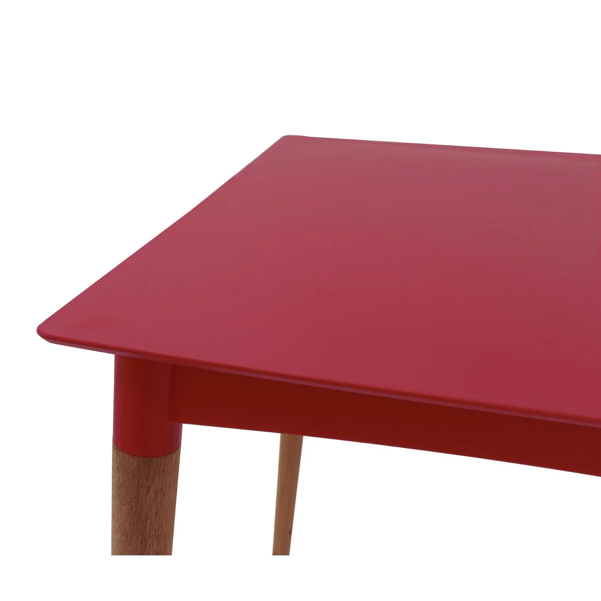 Mesa Tramontina Summa Diana em Polipropileno Vermelho com Pernas de Madeira