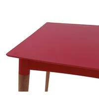 Mesa Tramontina Summa Diana em Polipropileno Vermelho com Pernas de Madeira