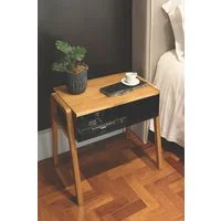 Mesa de Apoio Multiuso Tramontina Verona em Madeira Teca com Acabamento em Verniz Incolor
