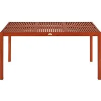 Mesa de Jantar de Madeira Tramontina Retangular em Jatobá com Acabamento Eco Blindage 6 Lugares