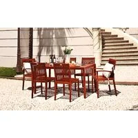 Mesa de Jantar de Madeira Tramontina Retangular em Jatobá com Acabamento Eco Blindage 6 Lugares