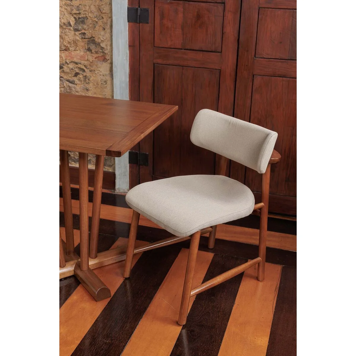 Mesa de Madeira Tramontina Ritmo Maruja 600 mm em Madeira Tauarí Amêndoa