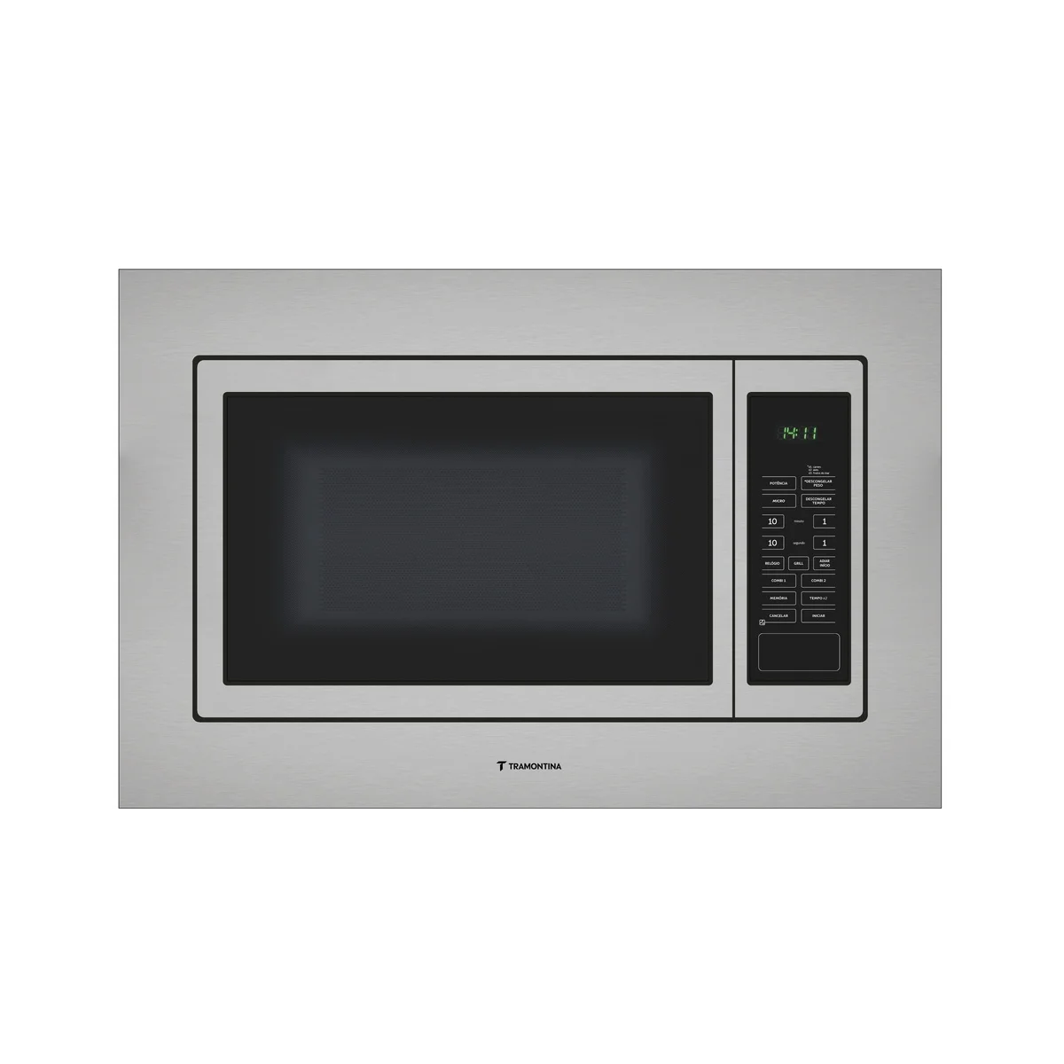 Micro-ondas de Embutir Tramontina Inox Easy 60 25 L em Aço Inox com Acabamento Acetinado 8 Funções