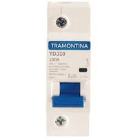 Minidisjuntor TDJ10 1 P 100 A 10 kA curva C Tramontina