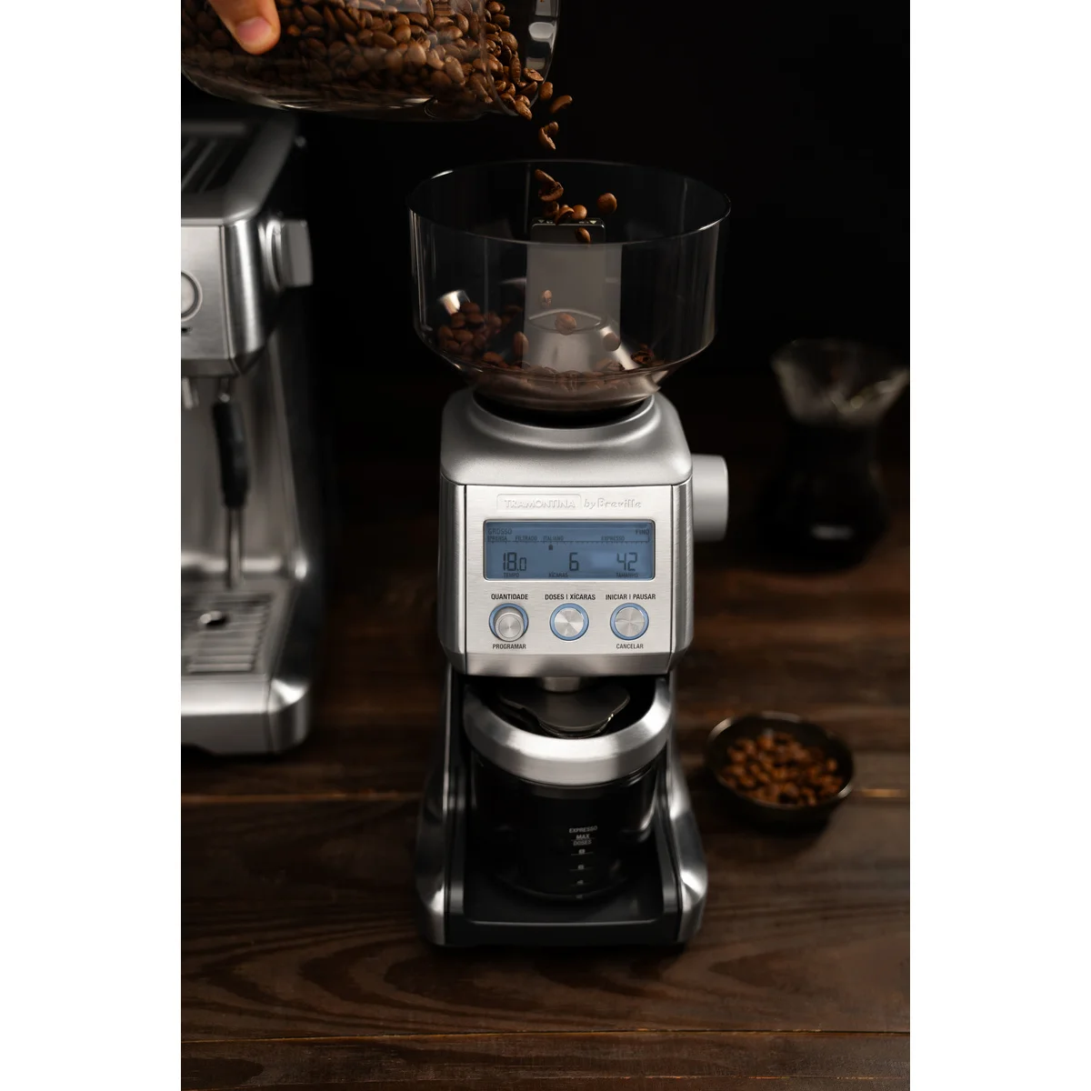 Moedor de Café Tramontina by Breville Express em Aço Inox 60 Níveis de Moagem 127 V