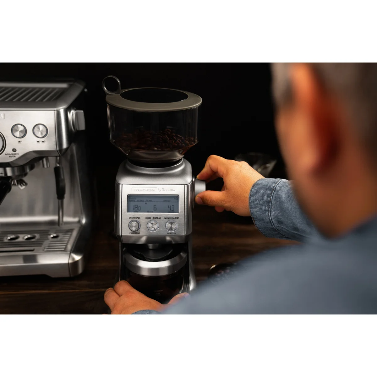 Moedor de Café Tramontina by Breville Express em Aço Inox 60 Níveis de Moagem 220 V