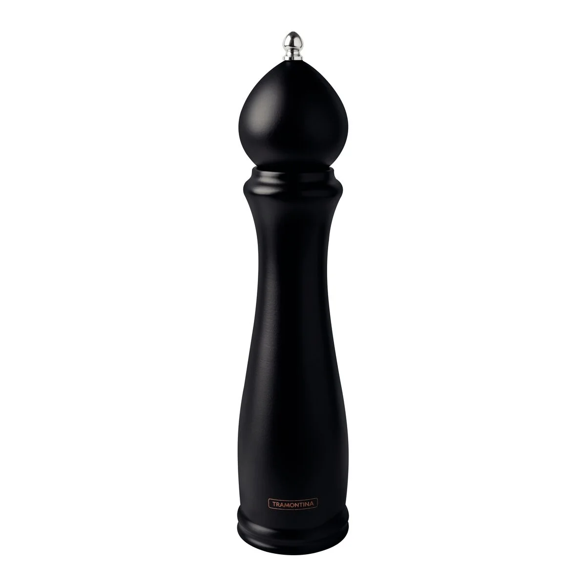 Moedor de Pimenta e Sal Tramontina Churrasco Black em Cerâmica com Recipiente de Madeira 10"