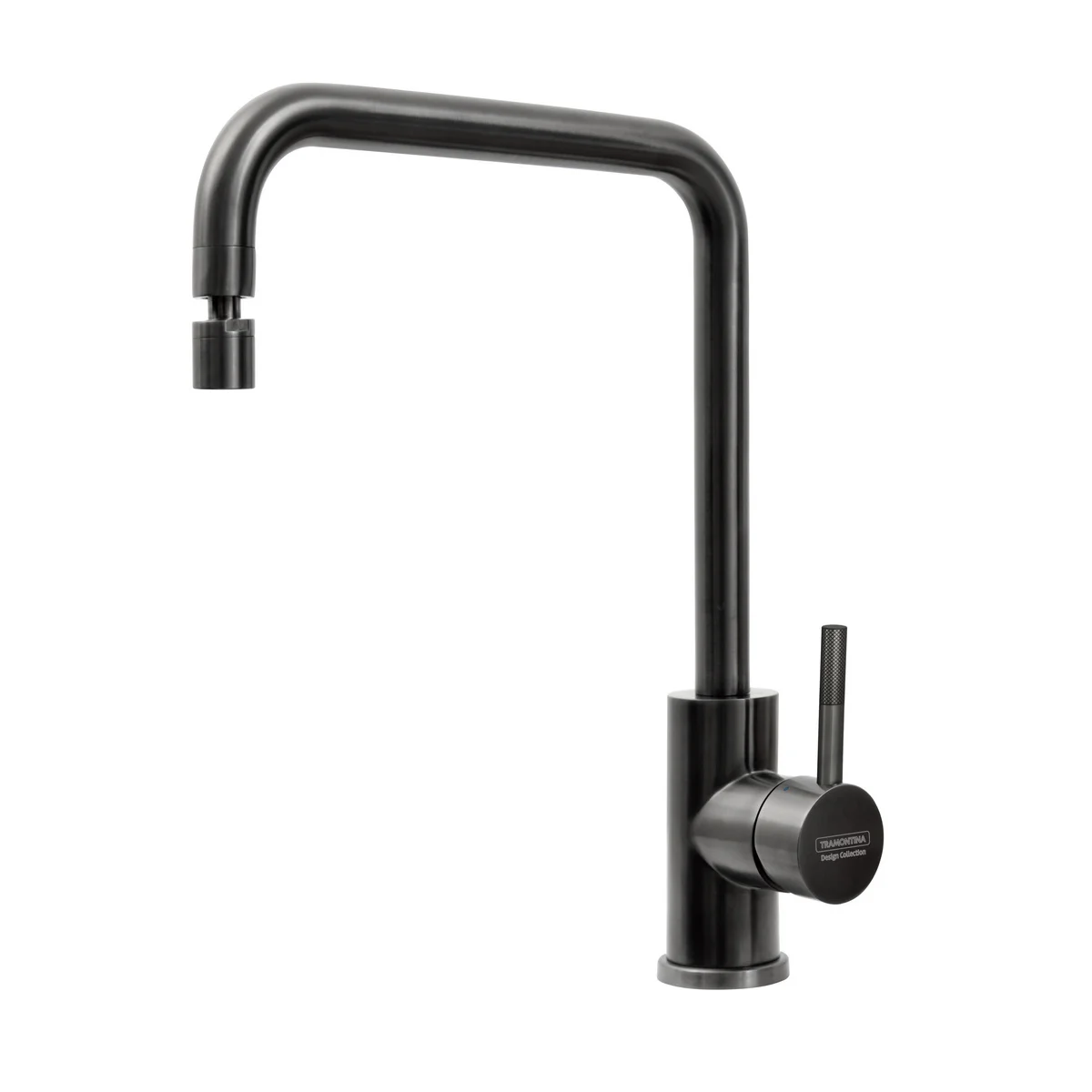 Monocomando Tramontina Angolare Intense Black em Aço Inox com Revestimento PDV e Bica Articulada