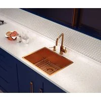 Monocomando Tramontina Angolare em Aço Inox Gold com Bica Articulada com revestimento PVD