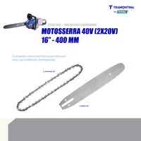 Motosserra 16" (40 cm) 40V (2x20V) Brushless Tramontina by Total - Sem Bateria e Carregador