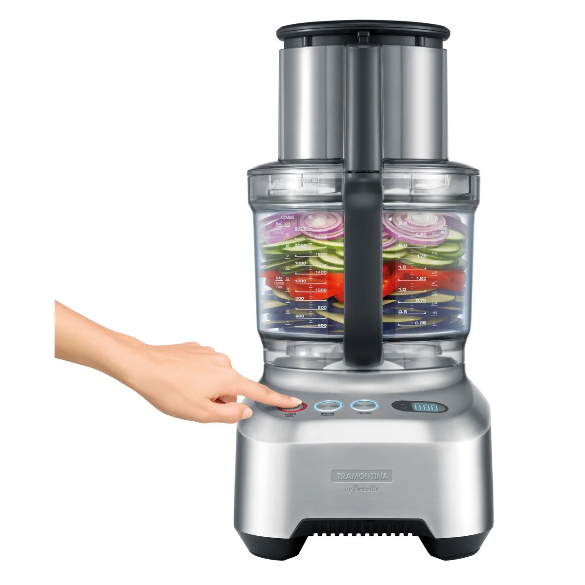 Multiprocessador Tramontina by Breville Slice Pro em Alumínio Fundido Fosco 1200 W 3,7 L 127 V