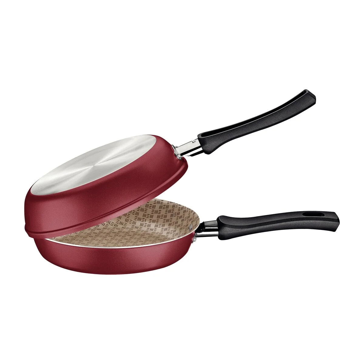 Omeleteira Tramontina Loreto em Alumínio com Revestimento Interno e Externo em Antiaderente Starflon Max Vermelho 20 cm