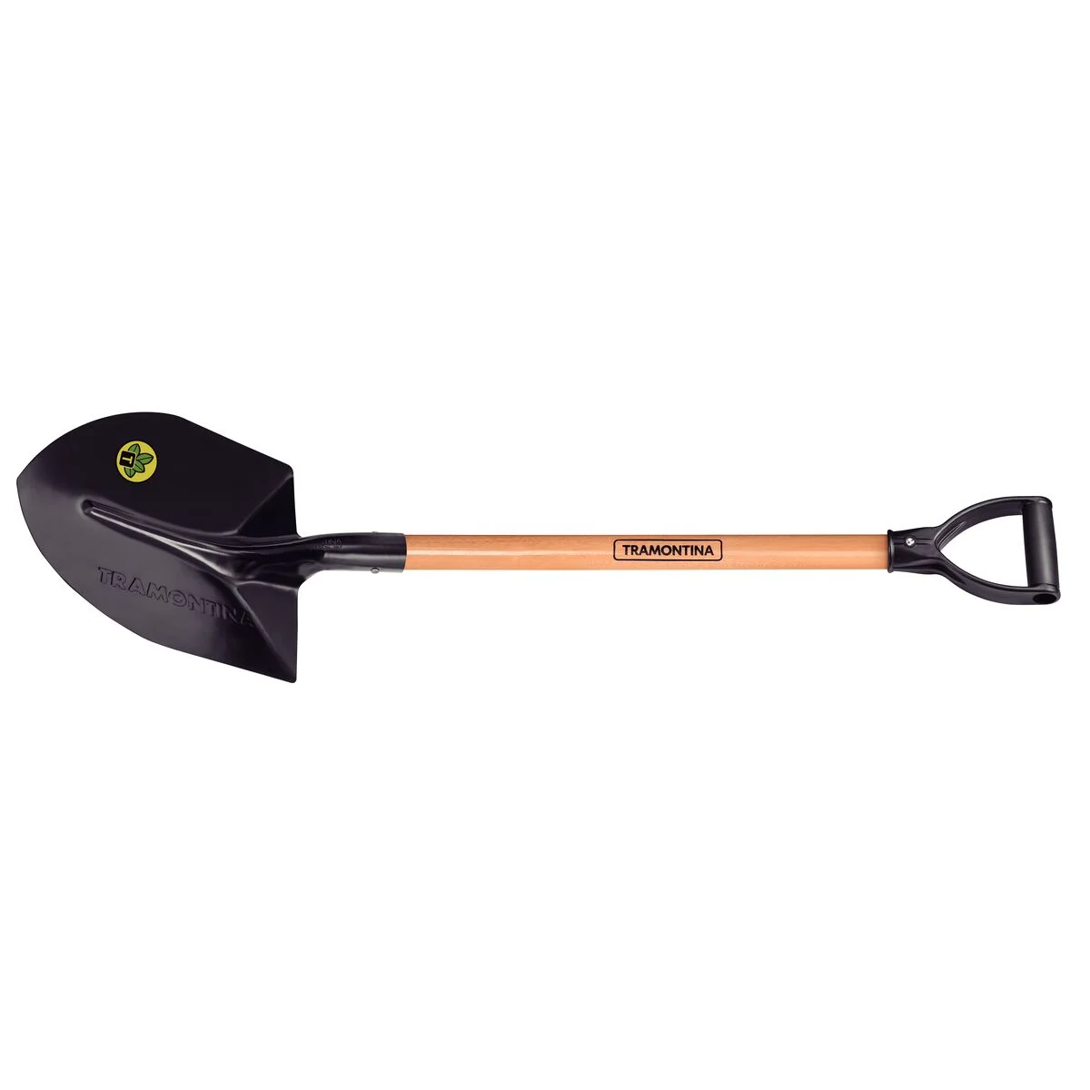 Pá de Bico Tramontina 459/30 em Aço com Cabo de Madeira 71 cm com Empunhadura Plástica Reta Ergonômica