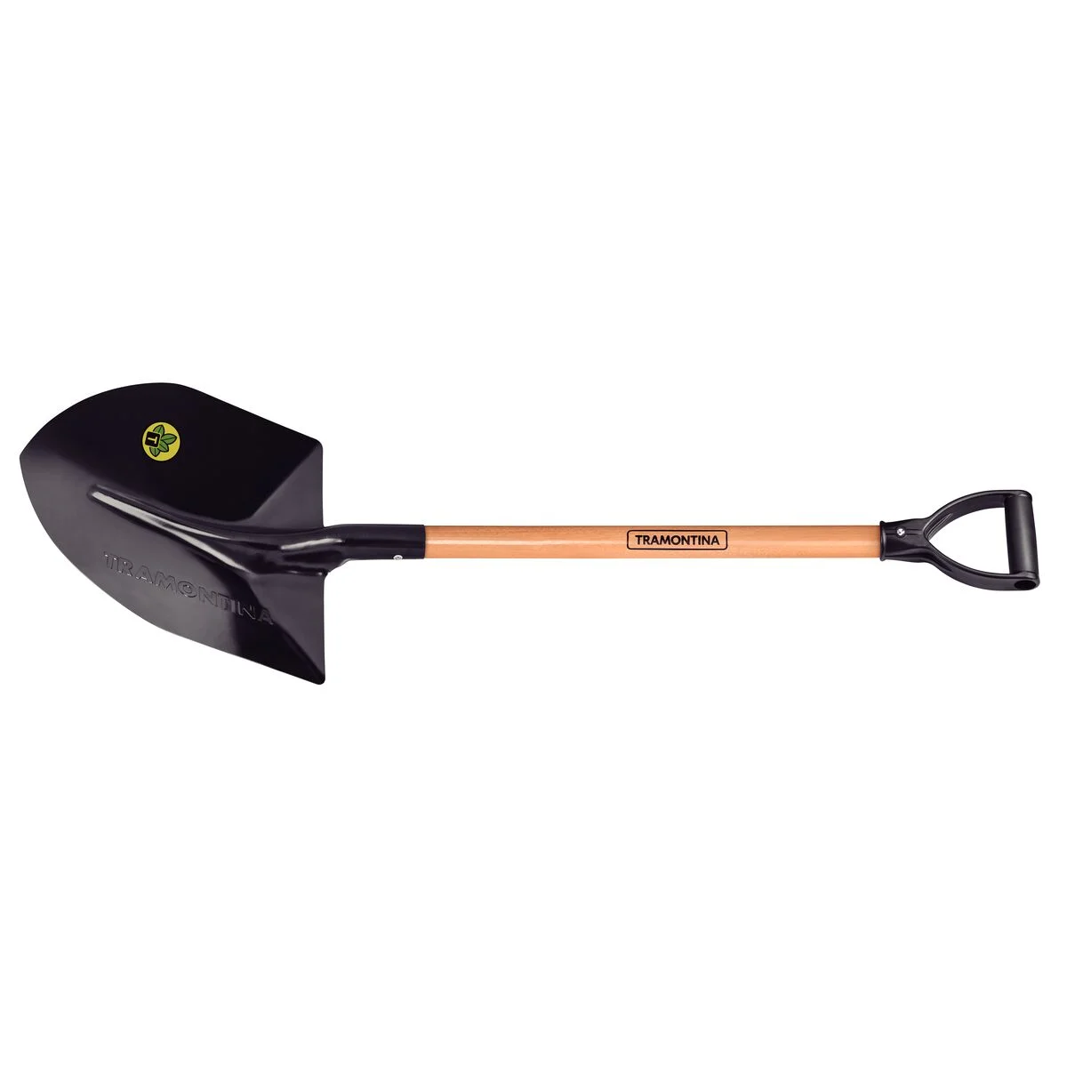 Pá de Bico Tramontina 459/40 em Aço com Cabo de Madeira 71 cm com Empunhadura Plástica Reta Ergonômica