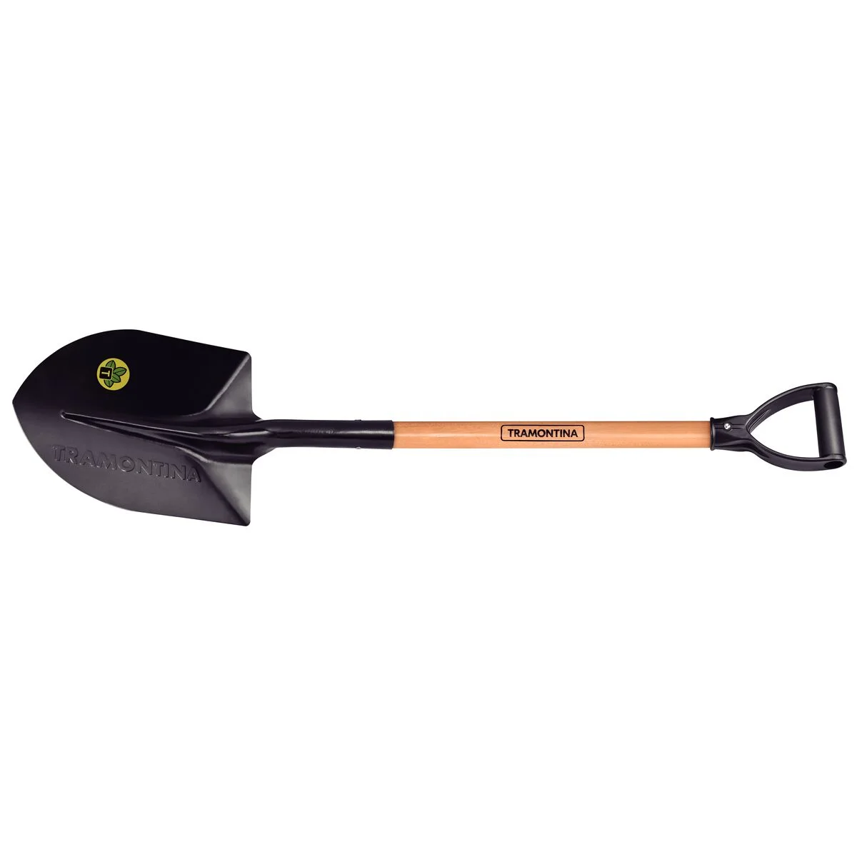 Pá de Bico Tramontina 460/20 em Aço com Cabo de Madeira 71 cm com Empunhadura Plástica Curva Ergonômica