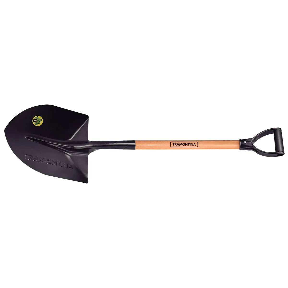 Pá de Bico Tramontina 460/40 em Aço com Cabo de Madeira 71 cm com Empunhadura Plástica Curva Ergonômica