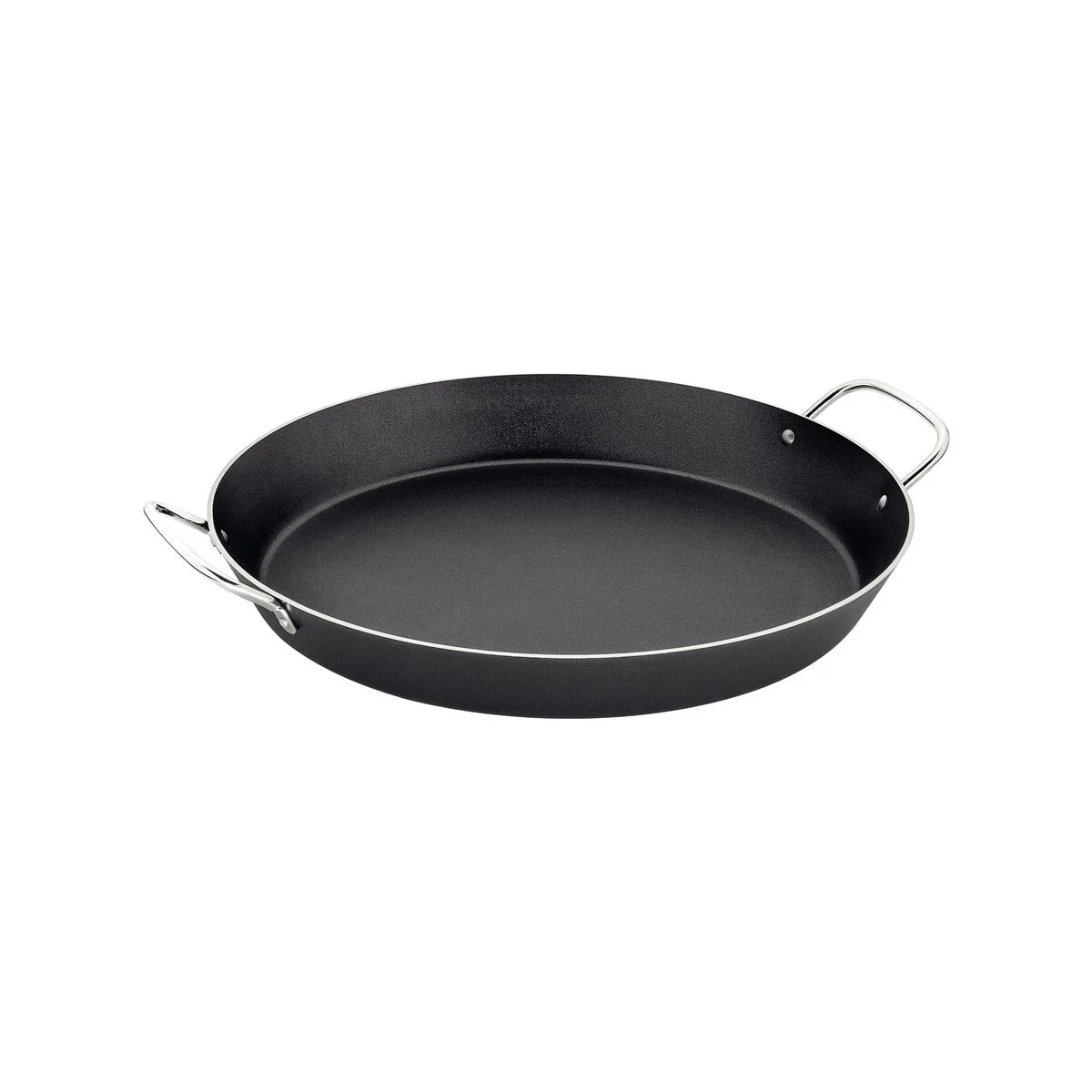 Paellera Tramontina Loreto em Alumínio com Revestimento Interno Antiaderente Starflon Max com Alças Metálicas Grafite 30 cm 2,5 L