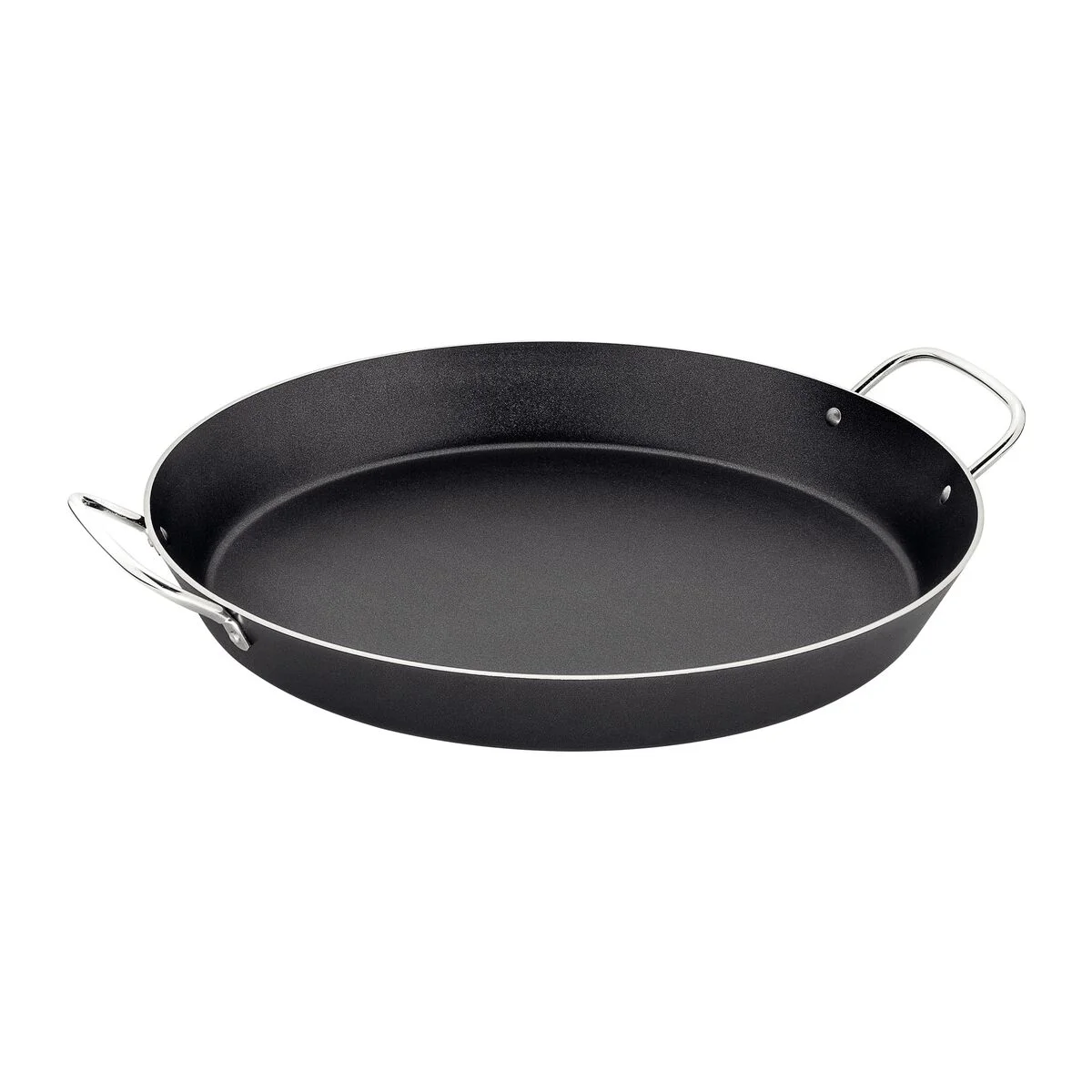 Paellera Tramontina Loreto em Alumínio com Revestimento Interno Antiaderente Starflon Max com Alças Metálicas Grafite 38 cm 5,4 L