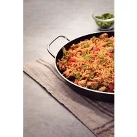 Paellera Tramontina Loreto em Alumínio com Revestimento Interno Antiaderente Starflon Max com Alças Metálicas Grafite 38 cm 5,4 L