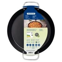 Paellera Tramontina Loreto em Alumínio com Revestimento Interno Antiaderente Starflon Max com Alças Metálicas Grafite 38 cm 5,4 L