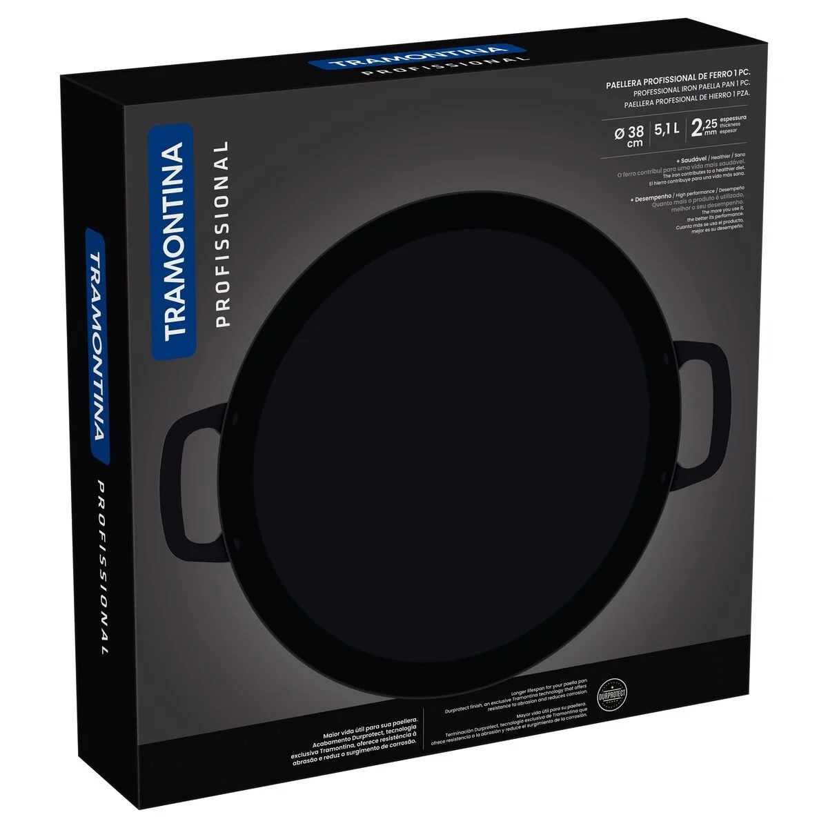 Paellera Tramontina Profissional em Ferro 38 cm 5,1 L